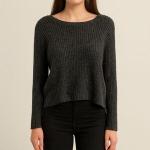 Women's Gray Sparkly Sweater